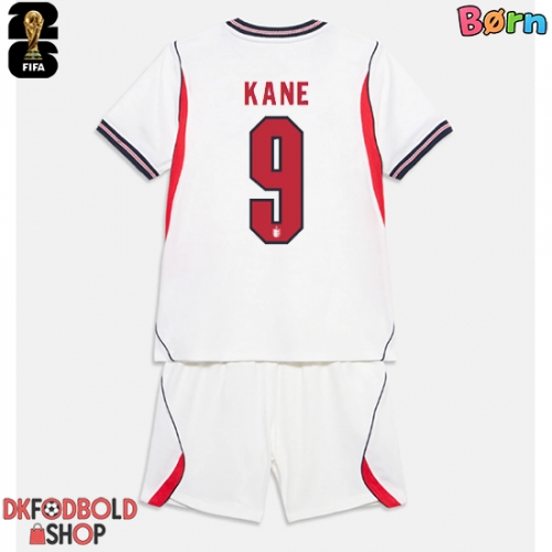 England Harry Kane #9 Hjemmebanesæt Børn VM 2026 Kort ærmer (+ korte bukser)